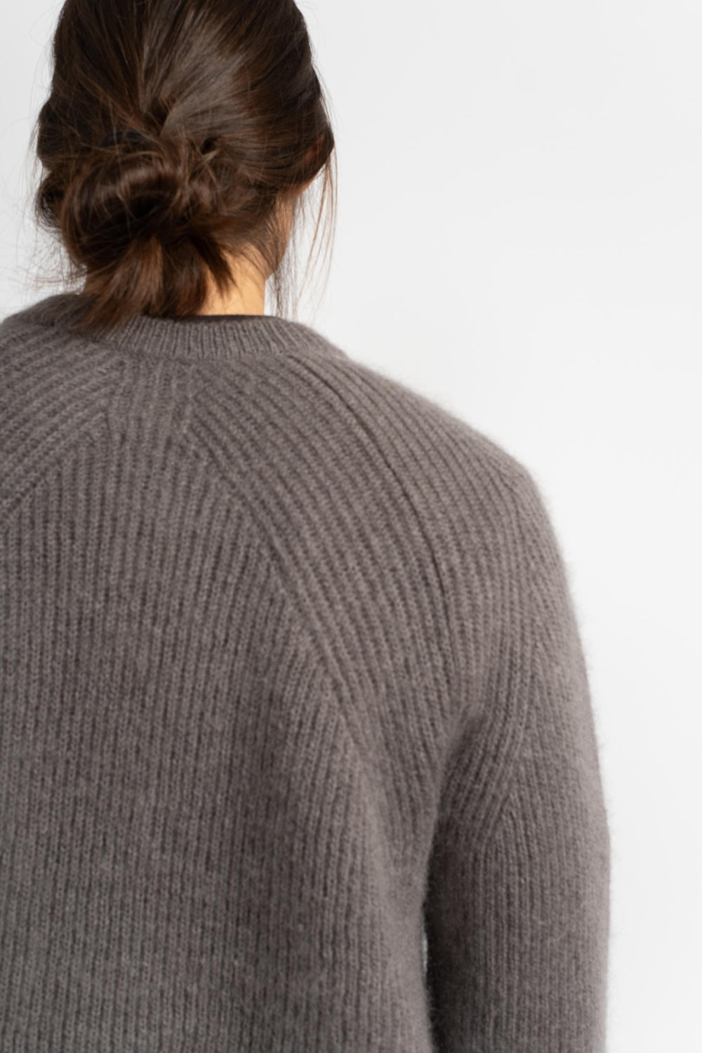 Pure Mohair Signature Crew Neck in Gray