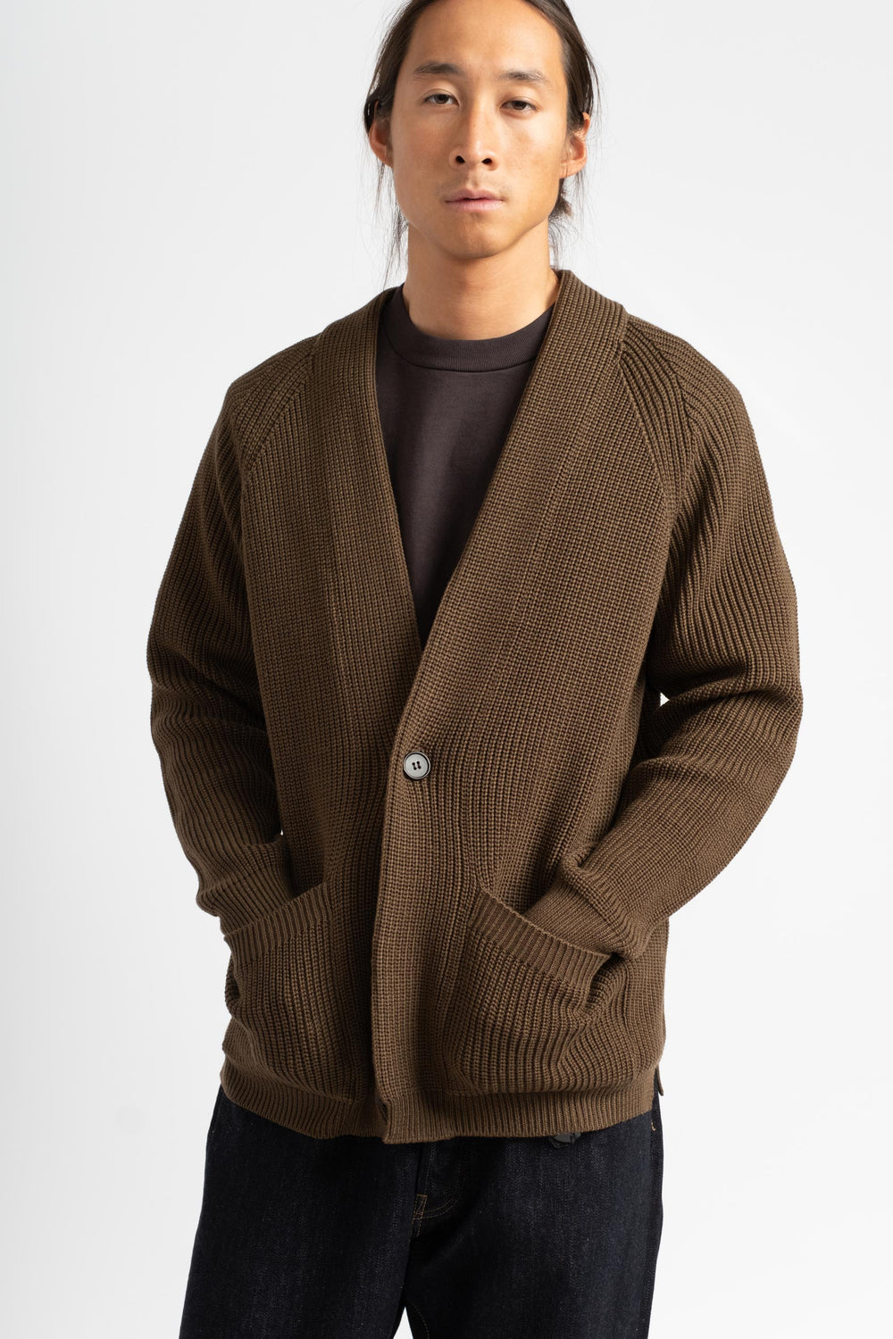 Signature Waso Cardigan in Olive