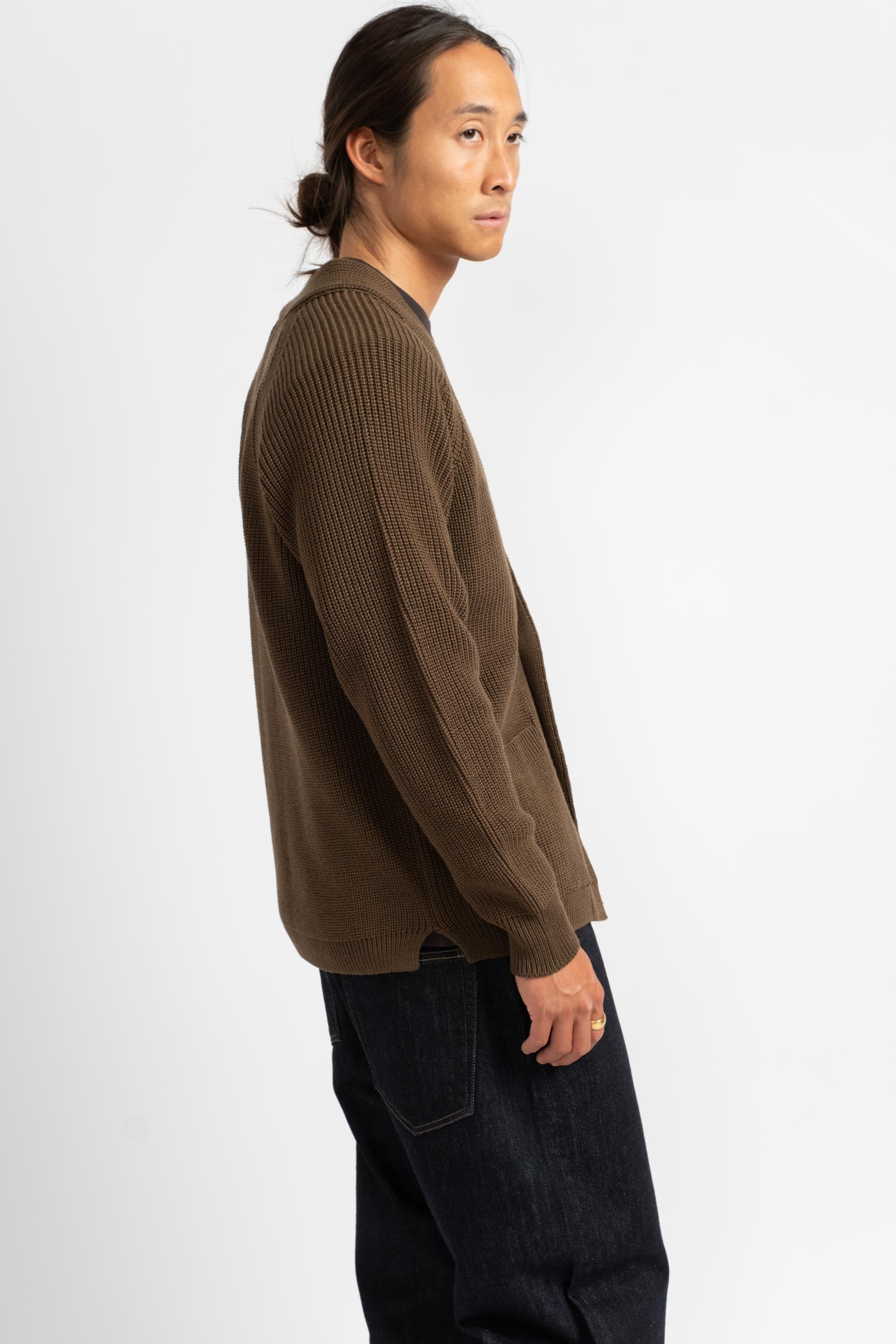 Batoner | Signature Waso Cardigan in Olive – RELIQUARY