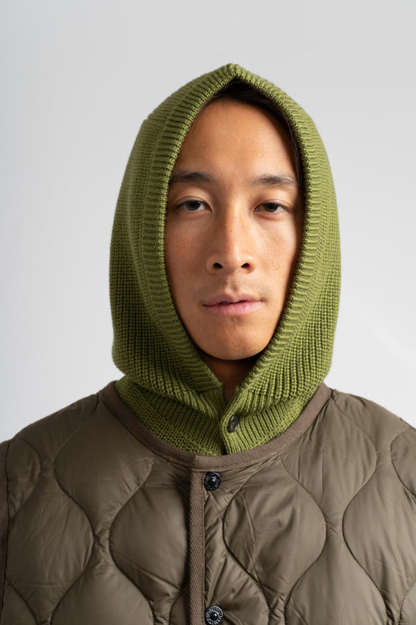 Solid Wool Balaclava in Cedar Green