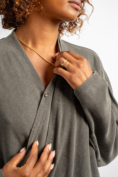 Drapy Shirt in Slate