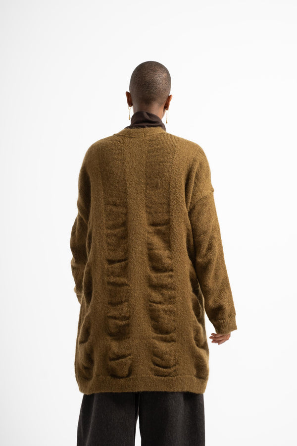 Waterfall Cardigan in Dark Olive