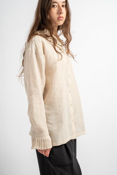 Linen Blouse in Ecru