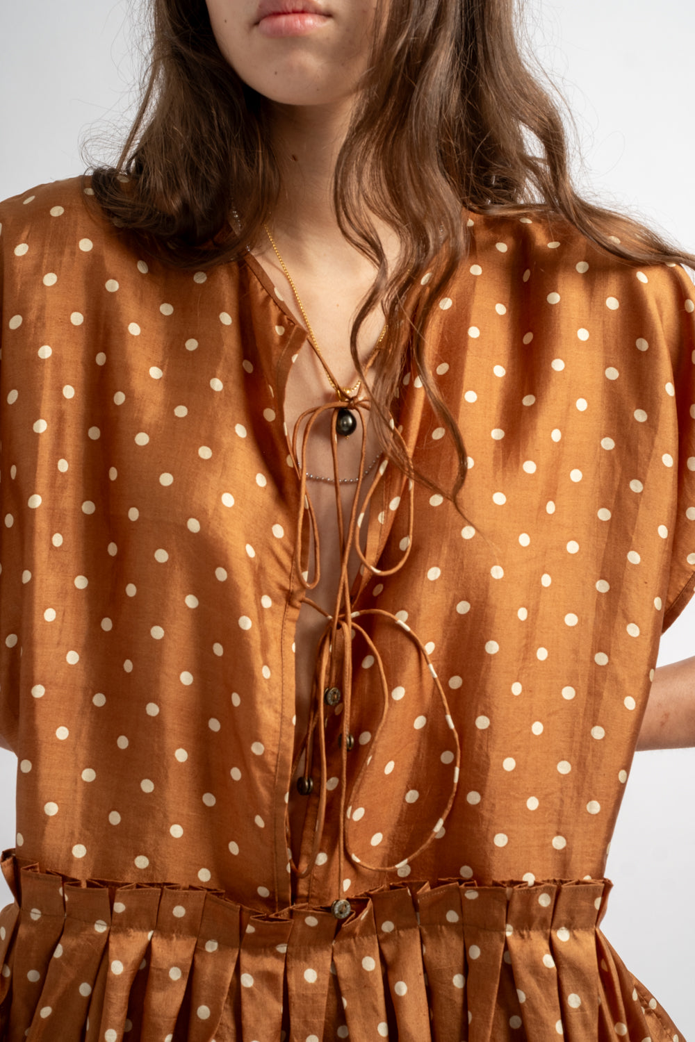 Silk Blouse in Brown
