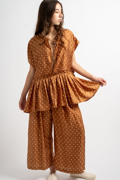 Silk Blouse in Brown