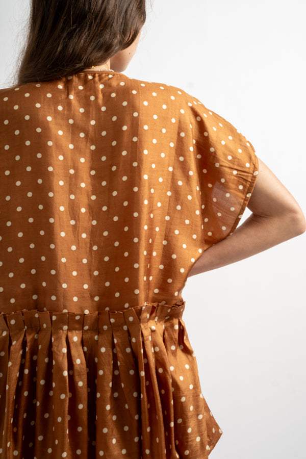 Silk Blouse in Brown