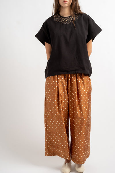 Silk Pants in Brown