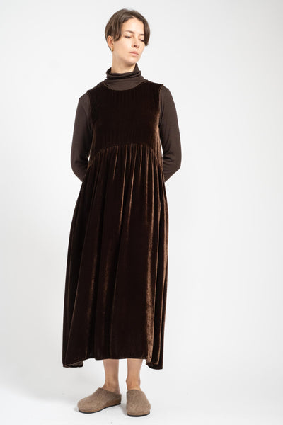 Adele Dress in Chocolate Velvet