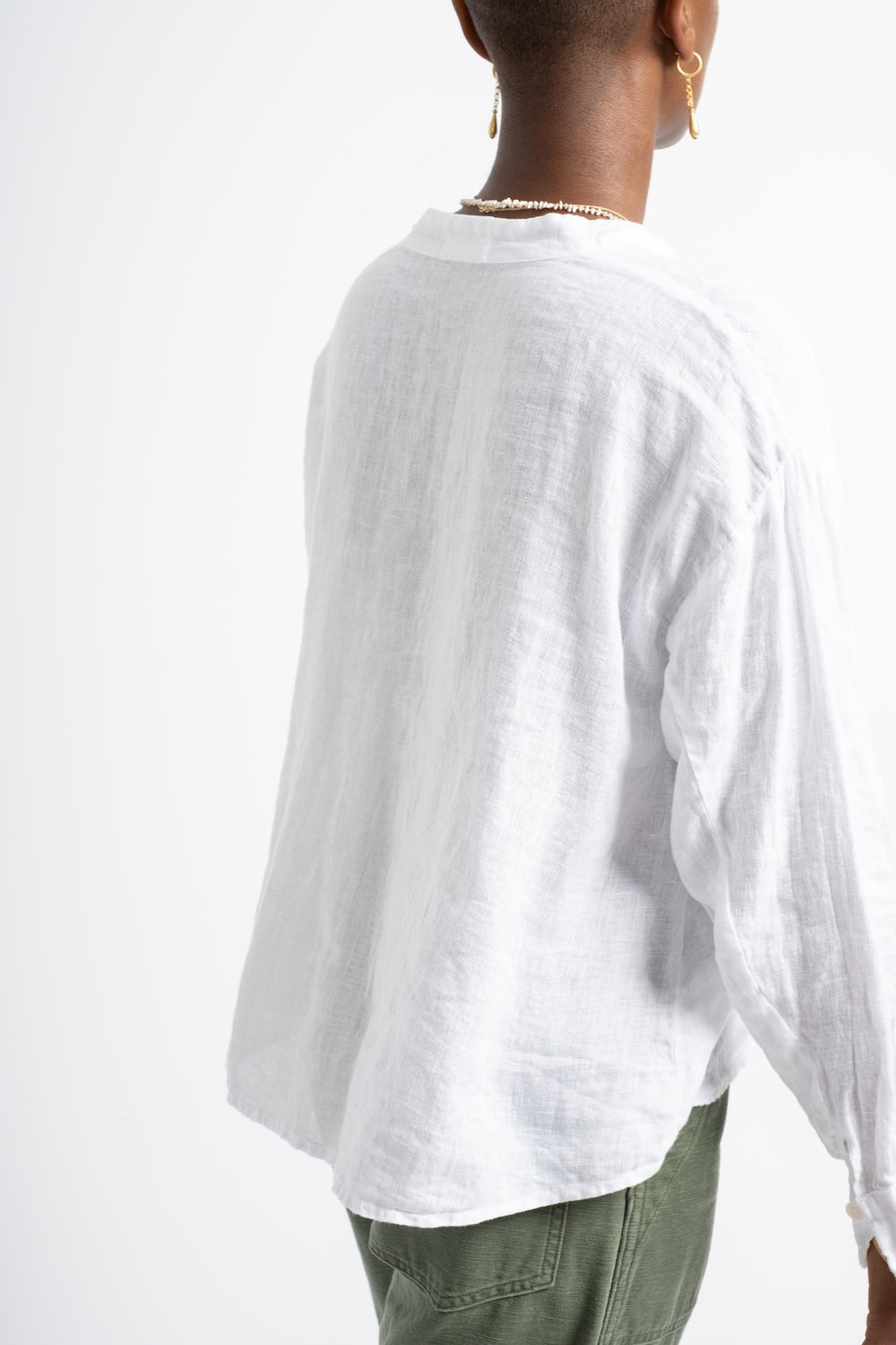 Ariana Popover Shirt in White