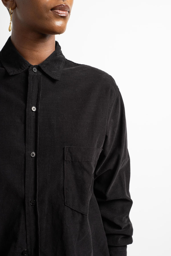 Joss Fine Wale Shirt in Black