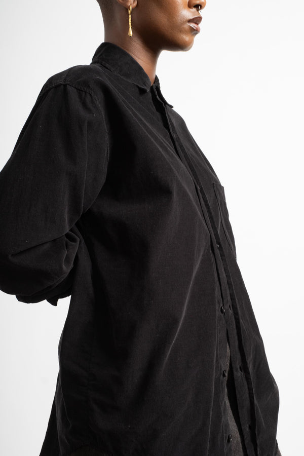 Joss Fine Wale Shirt in Black