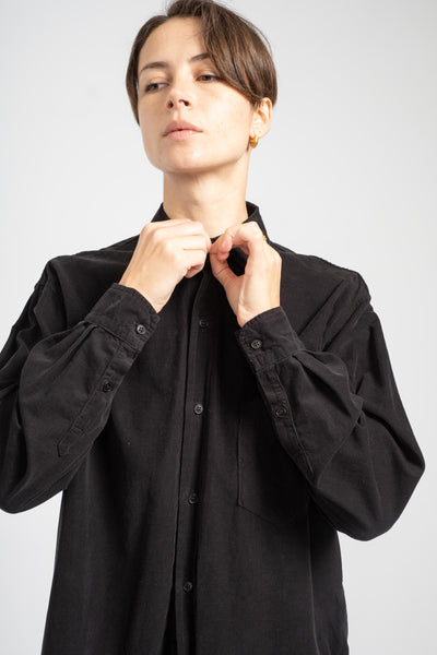 Joss Wide Wale Shirt in Black