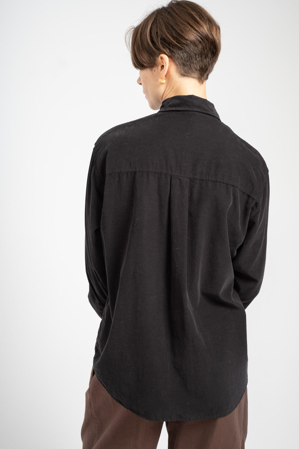 Joss Wide Wale Shirt in Black