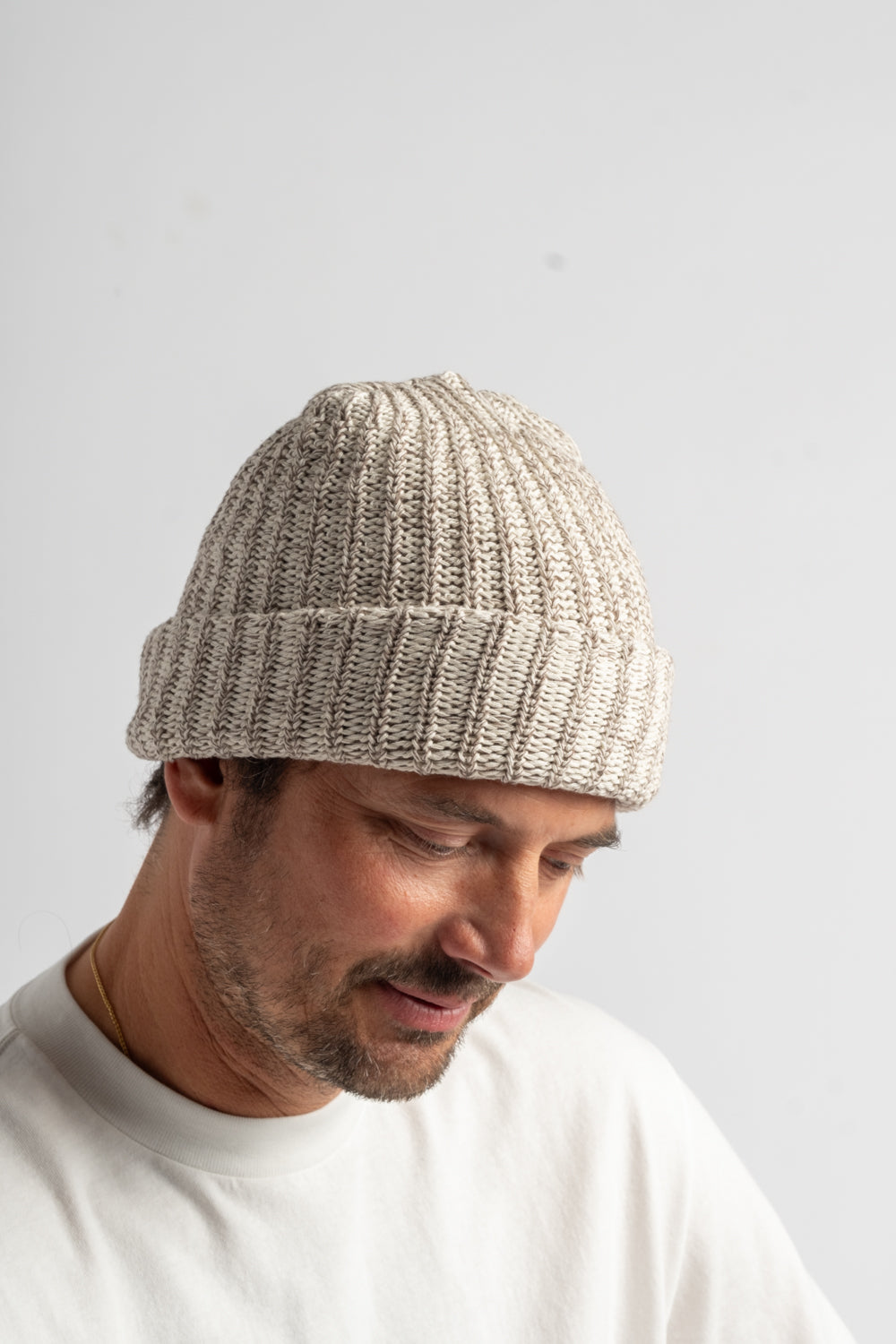 Knit Hat in Coffee Marl
