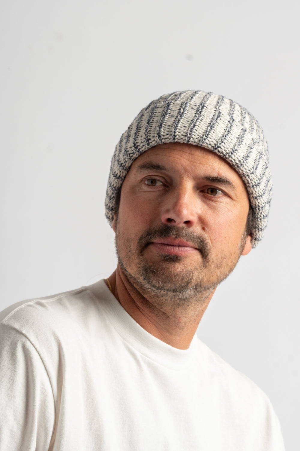 Knit Hat in Navy Heather