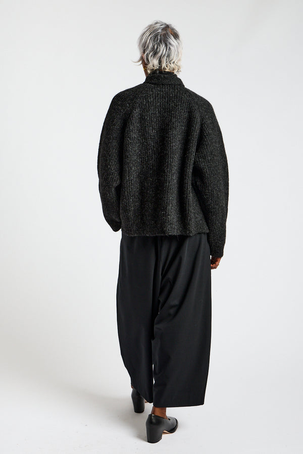 Baby Alpaca Cardigan in Anthracite