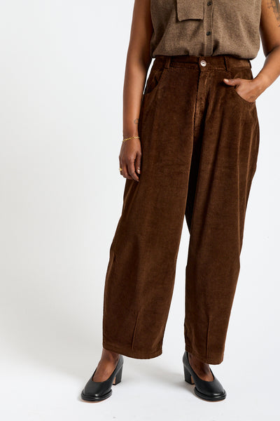 Corduroy Baggy Pant in Brown