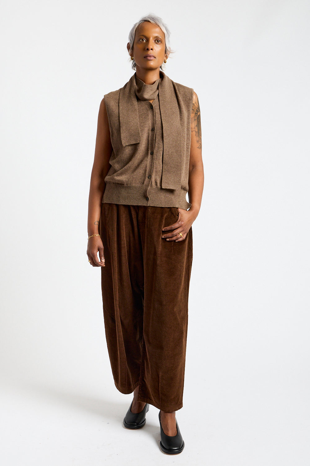 Corduroy Baggy Pant in Brown