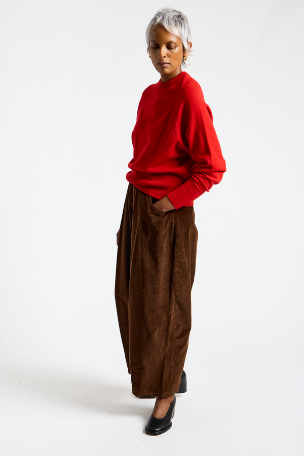 Merino Wool Sweater in Red