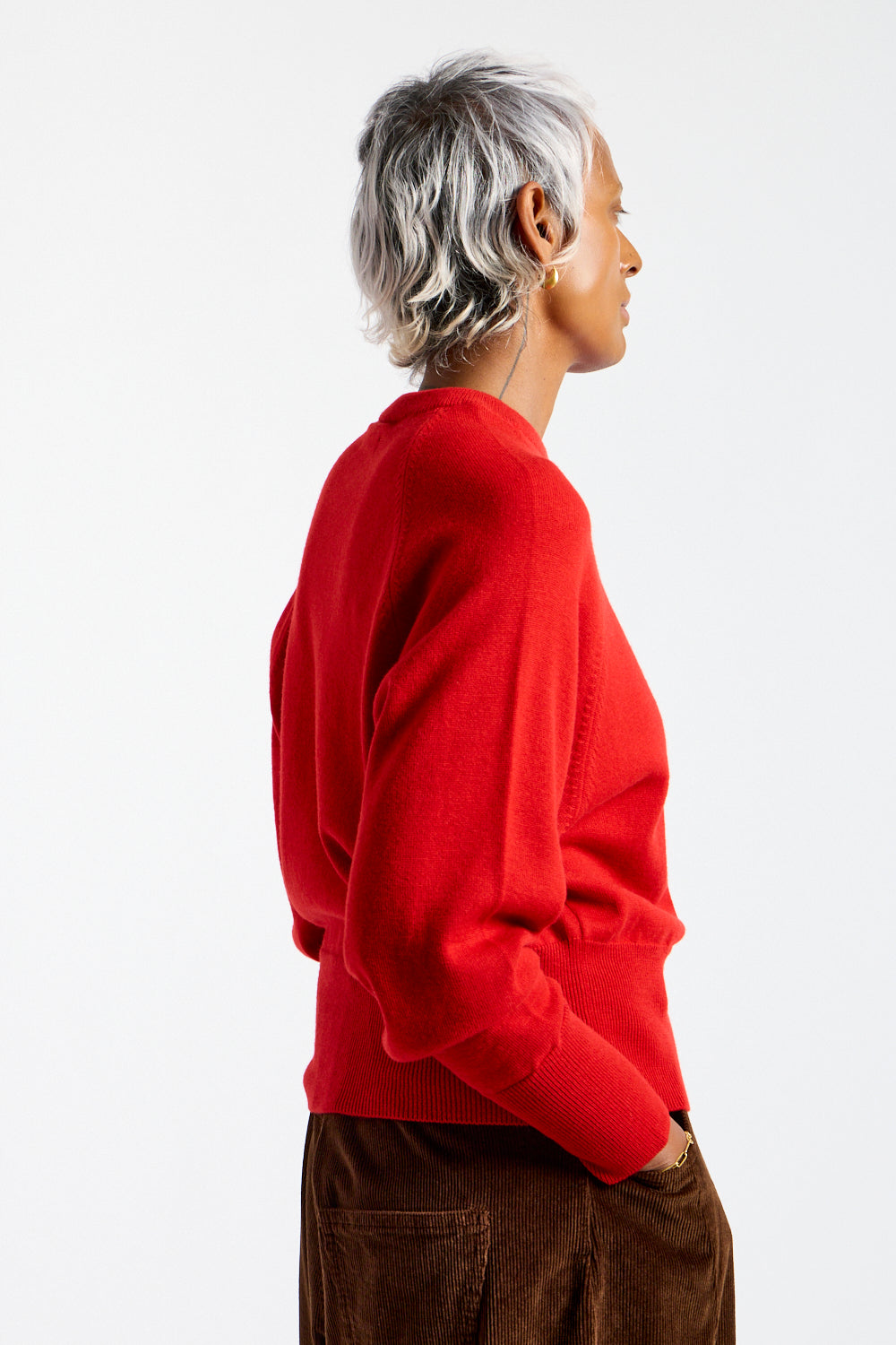 Merino Wool Sweater in Red