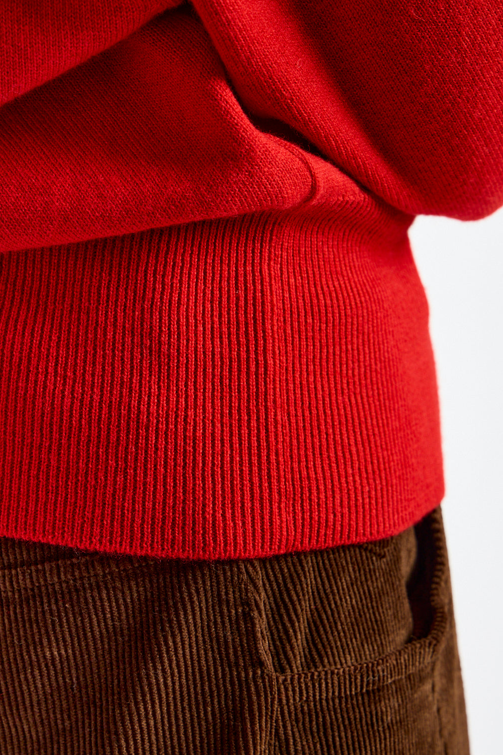 Merino Wool Sweater in Red