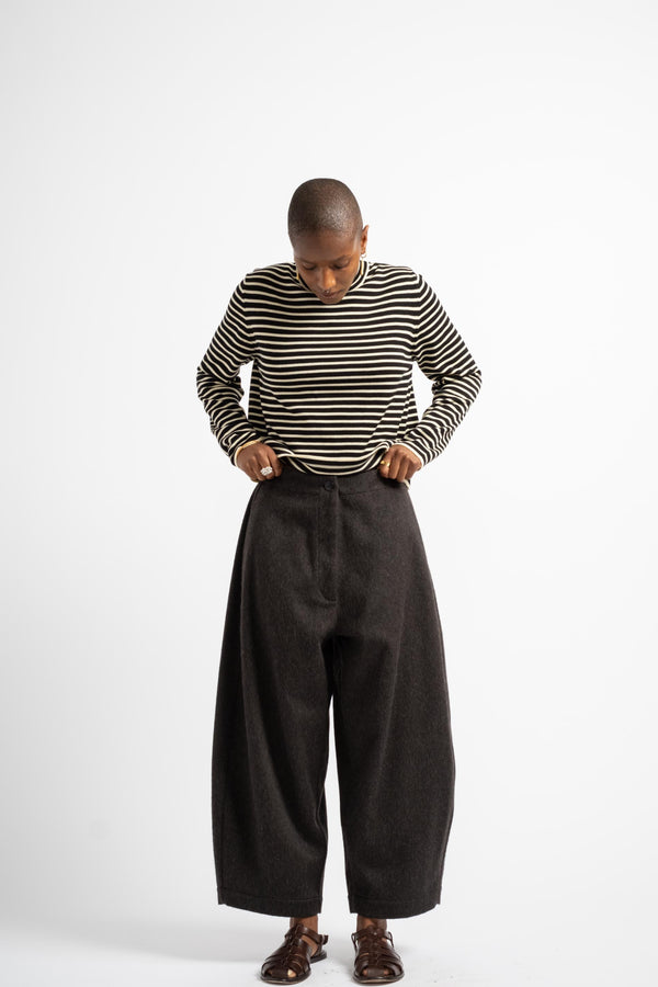 Wool Curved Pants in Java