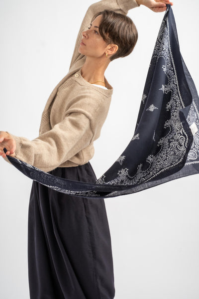 Judy Carre Bandana in Navy