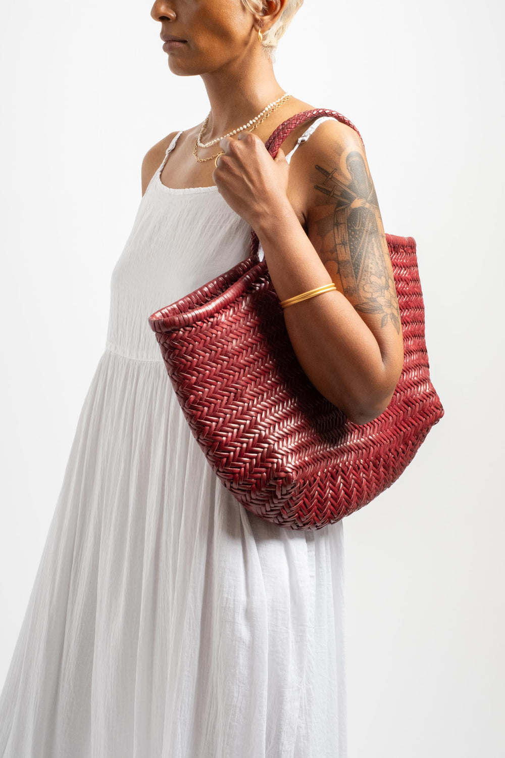 Big Nantucket Basket in Bordo