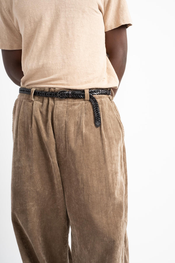 Two Pleat Pant in Natural Dye Corduroy