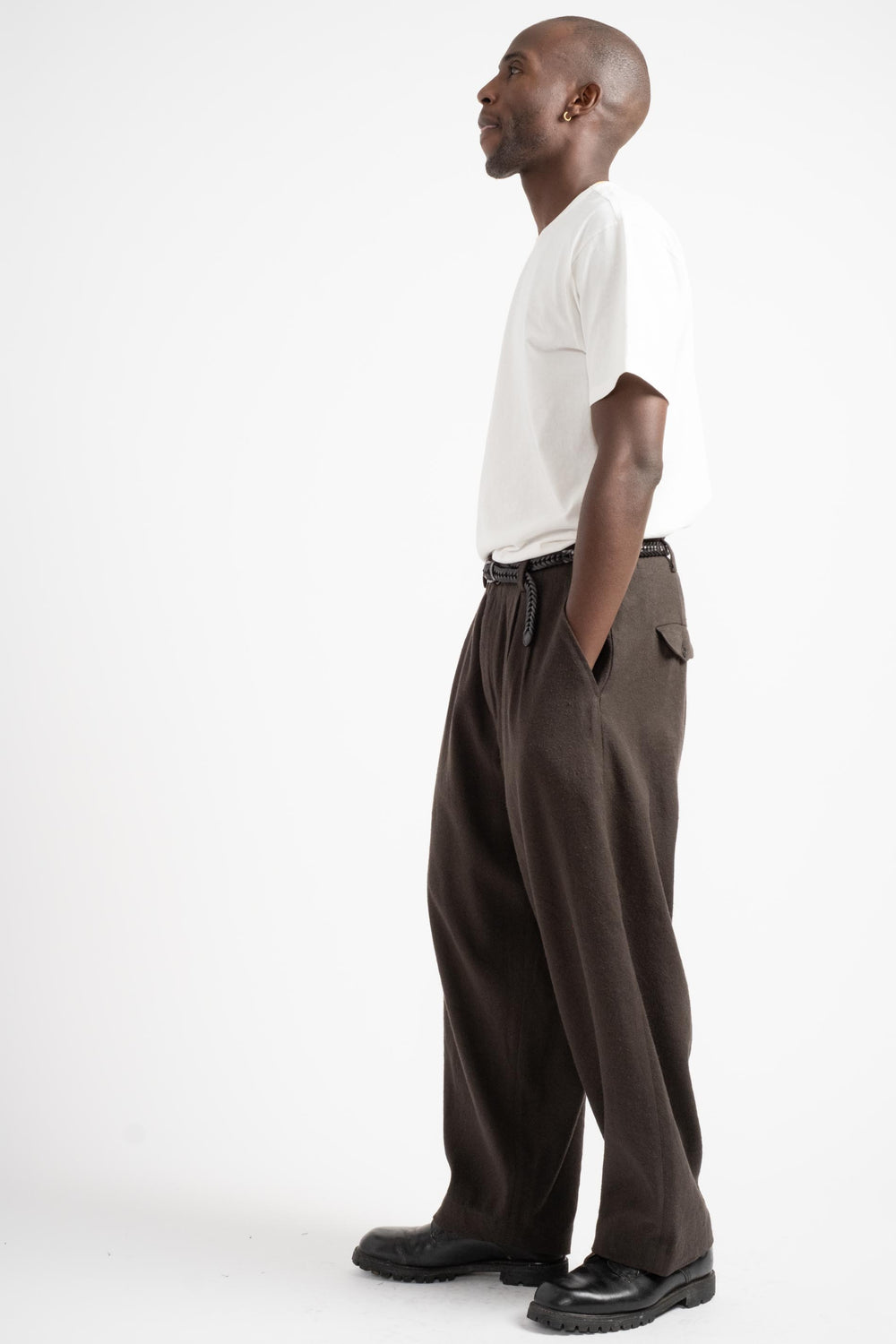 Two Pleat Pant in Twill Loden