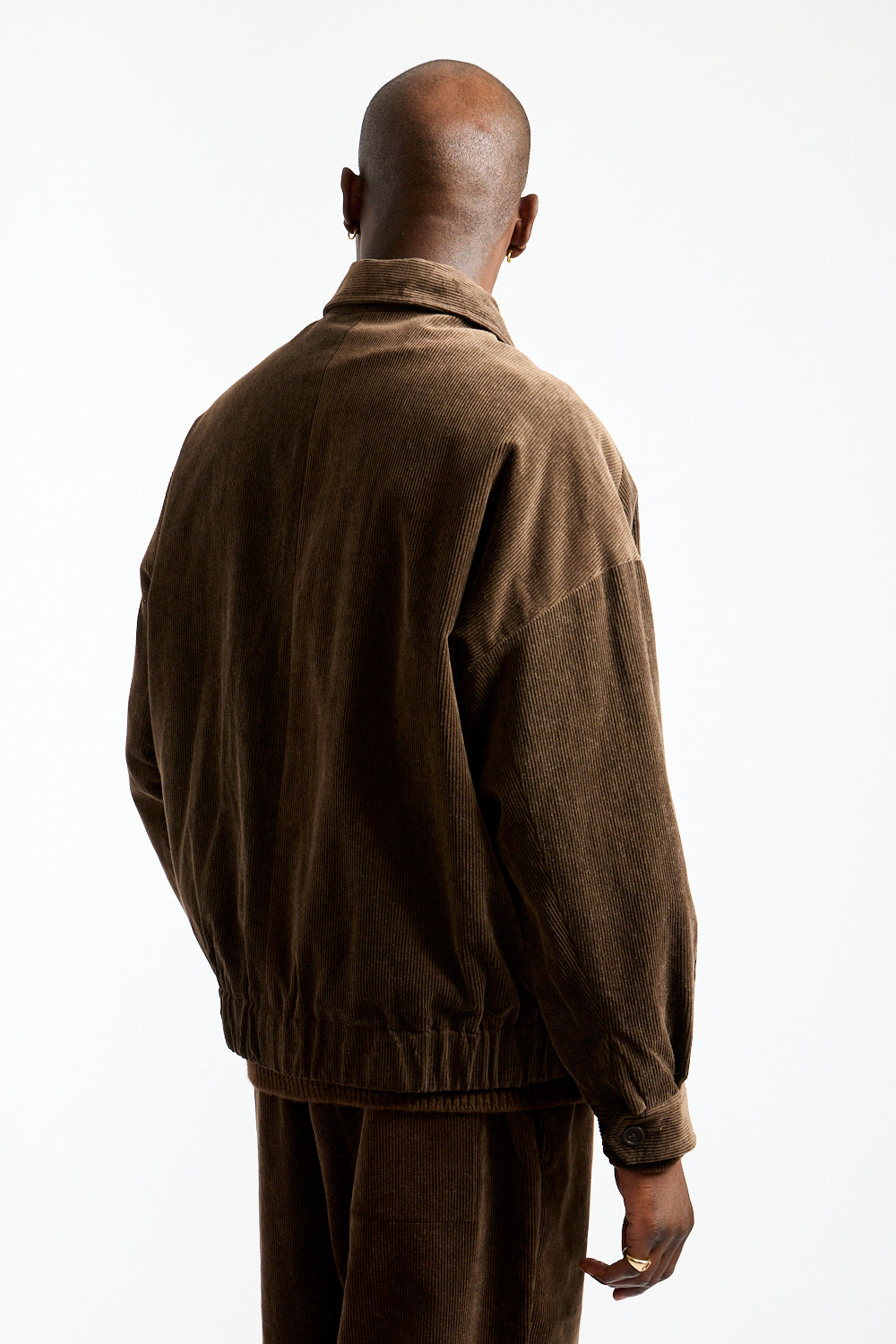 Zip Jacket Two Sumi Ink Corduroy in Brown
