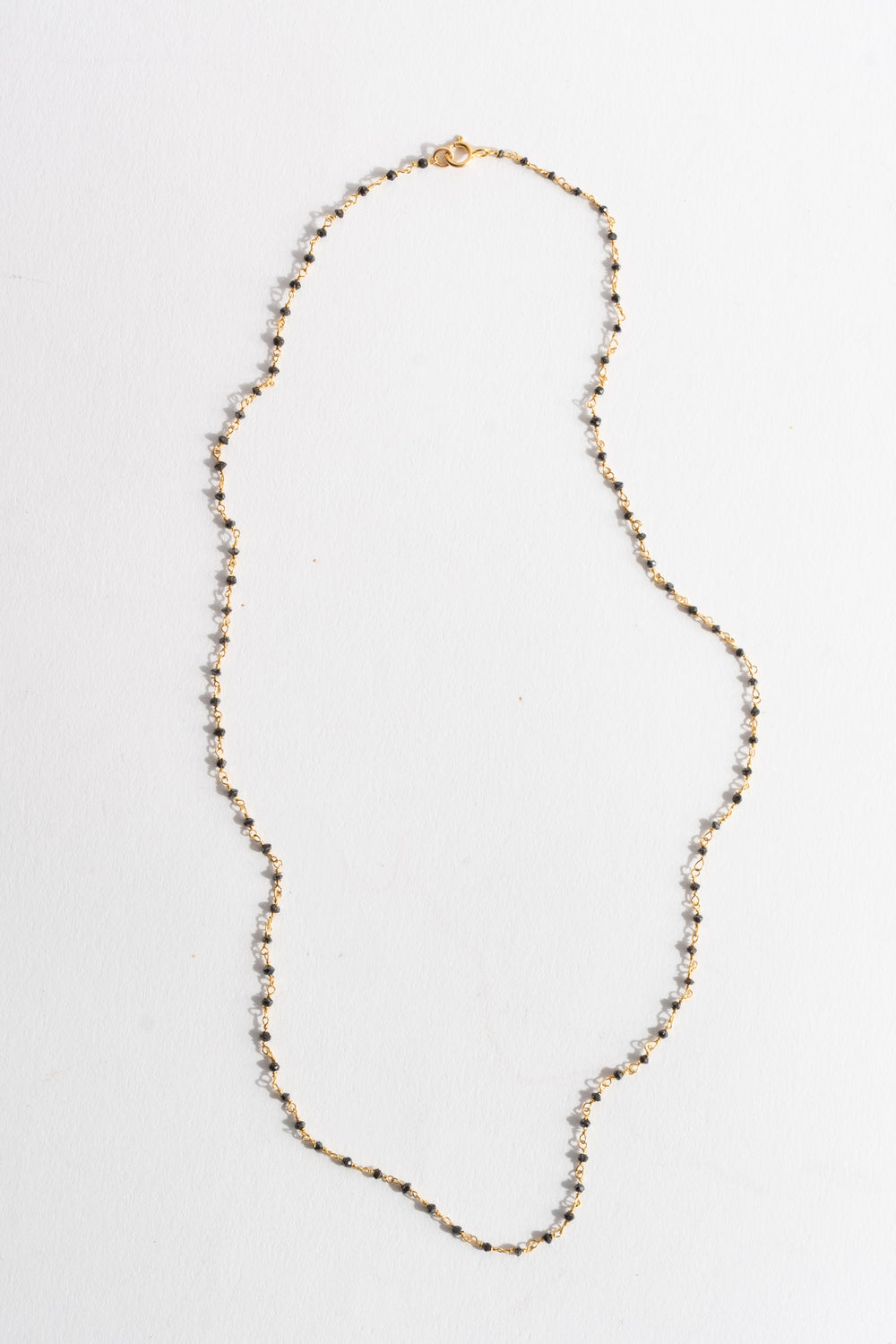 14K Black Diamond Chain Necklace