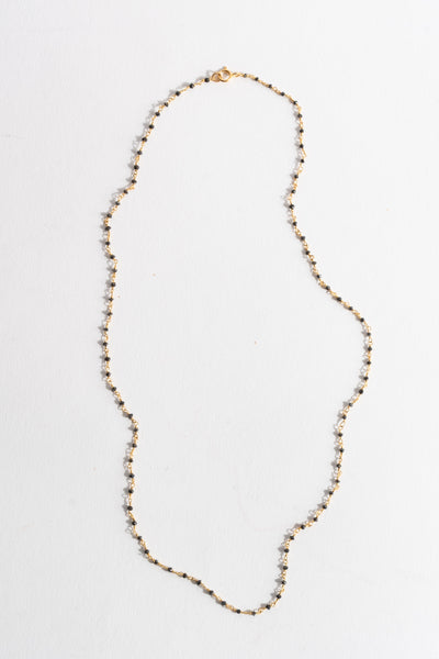14K Black Diamond Chain Necklace