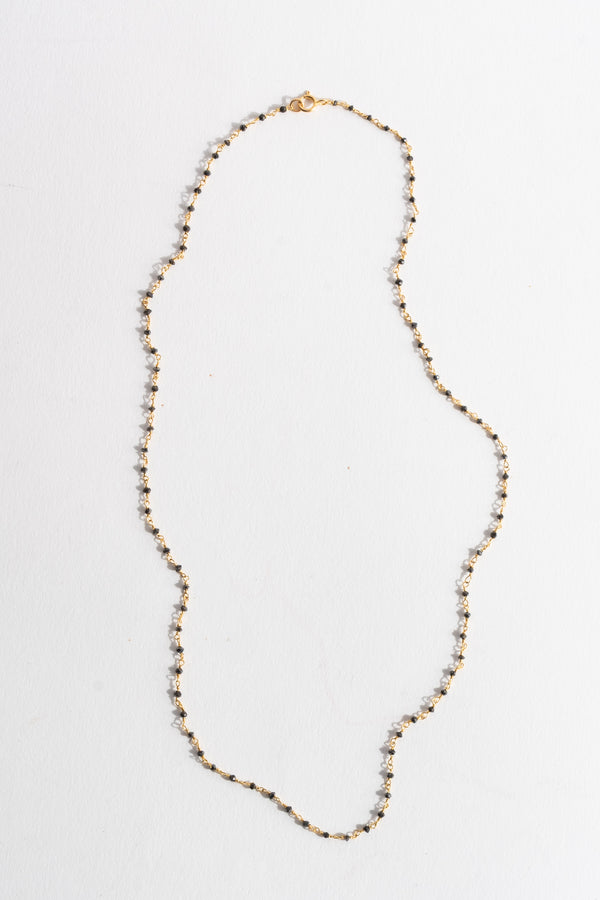 14K Black Diamond Chain Necklace