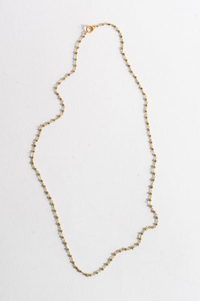 14K Green Diamond Chain Necklace