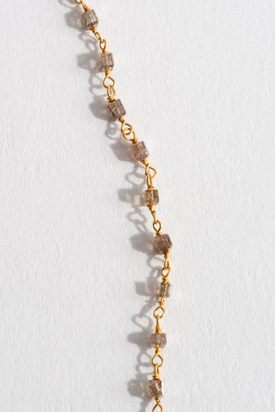 14K Grey Diamond Chain Necklace