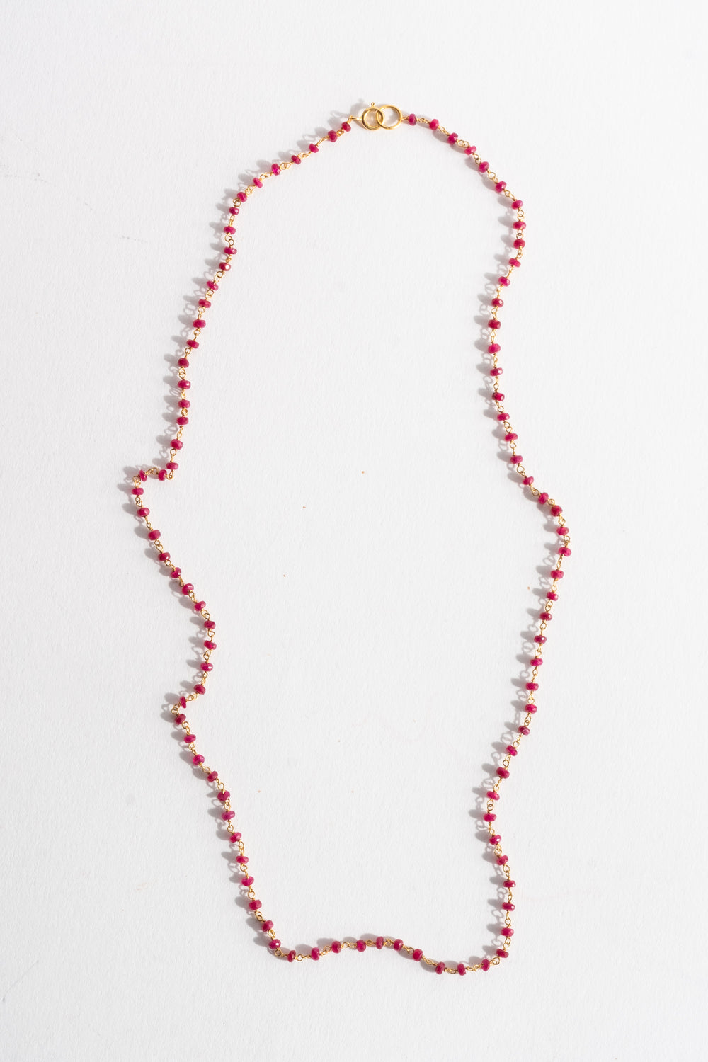 14K Ruby Chain Necklace