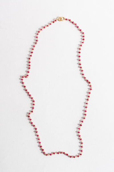 14K Ruby Chain Necklace