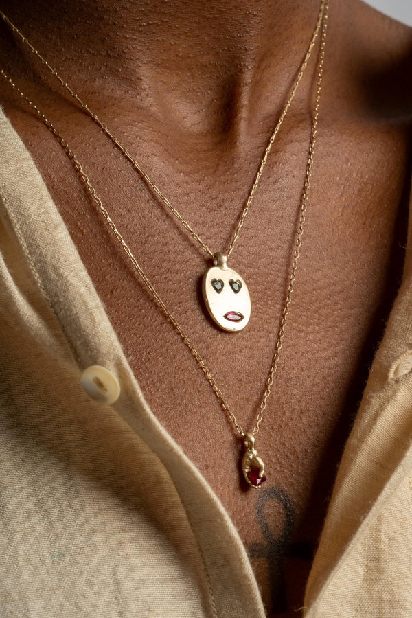 14K + Ruby Heart Pendant
