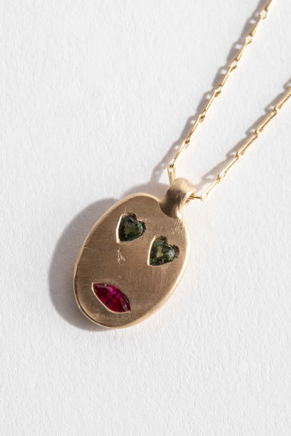 9K Sapphire Mask Pendant No. 35
