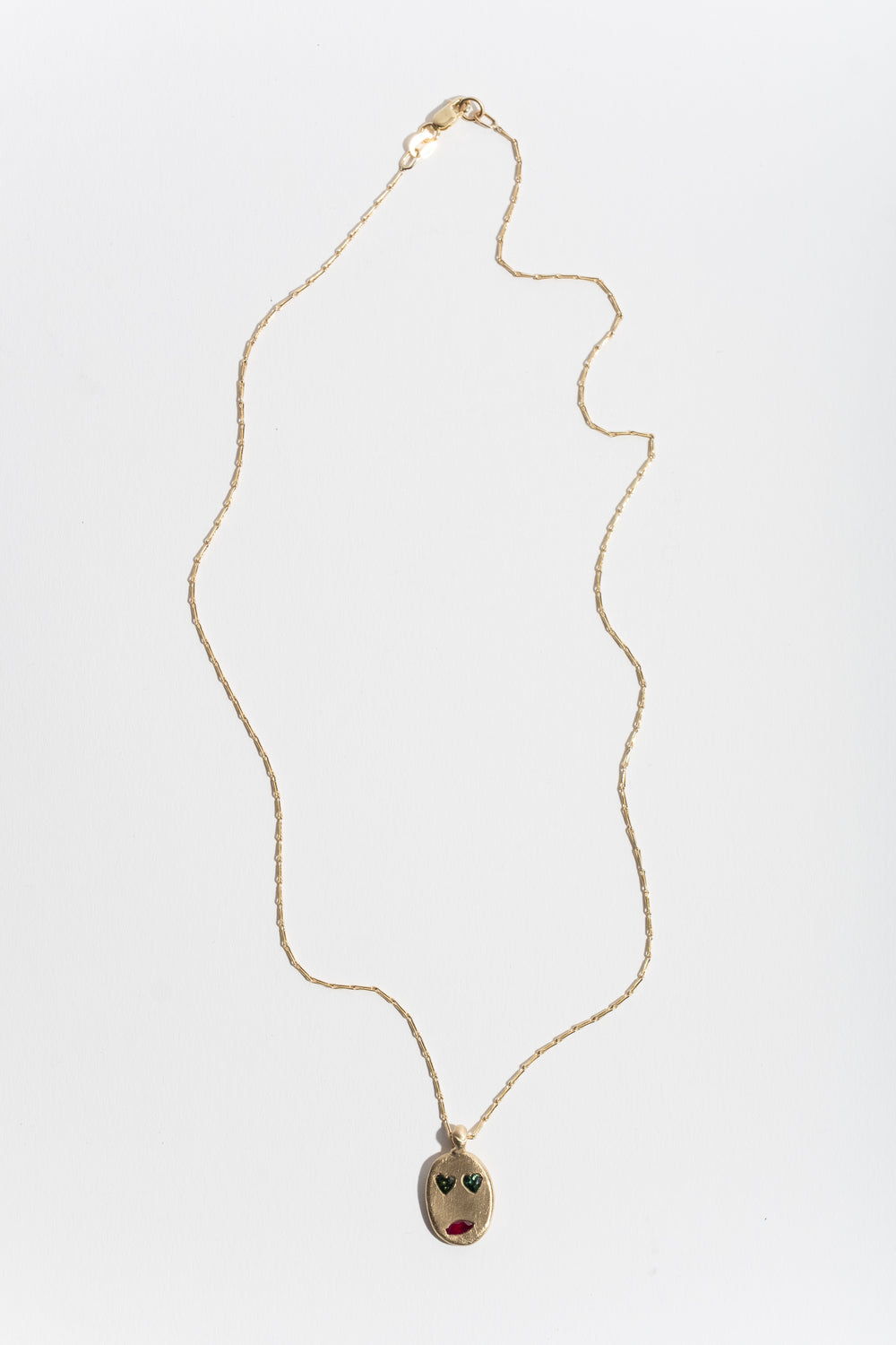 9K Sapphire Mask Pendant No. 36