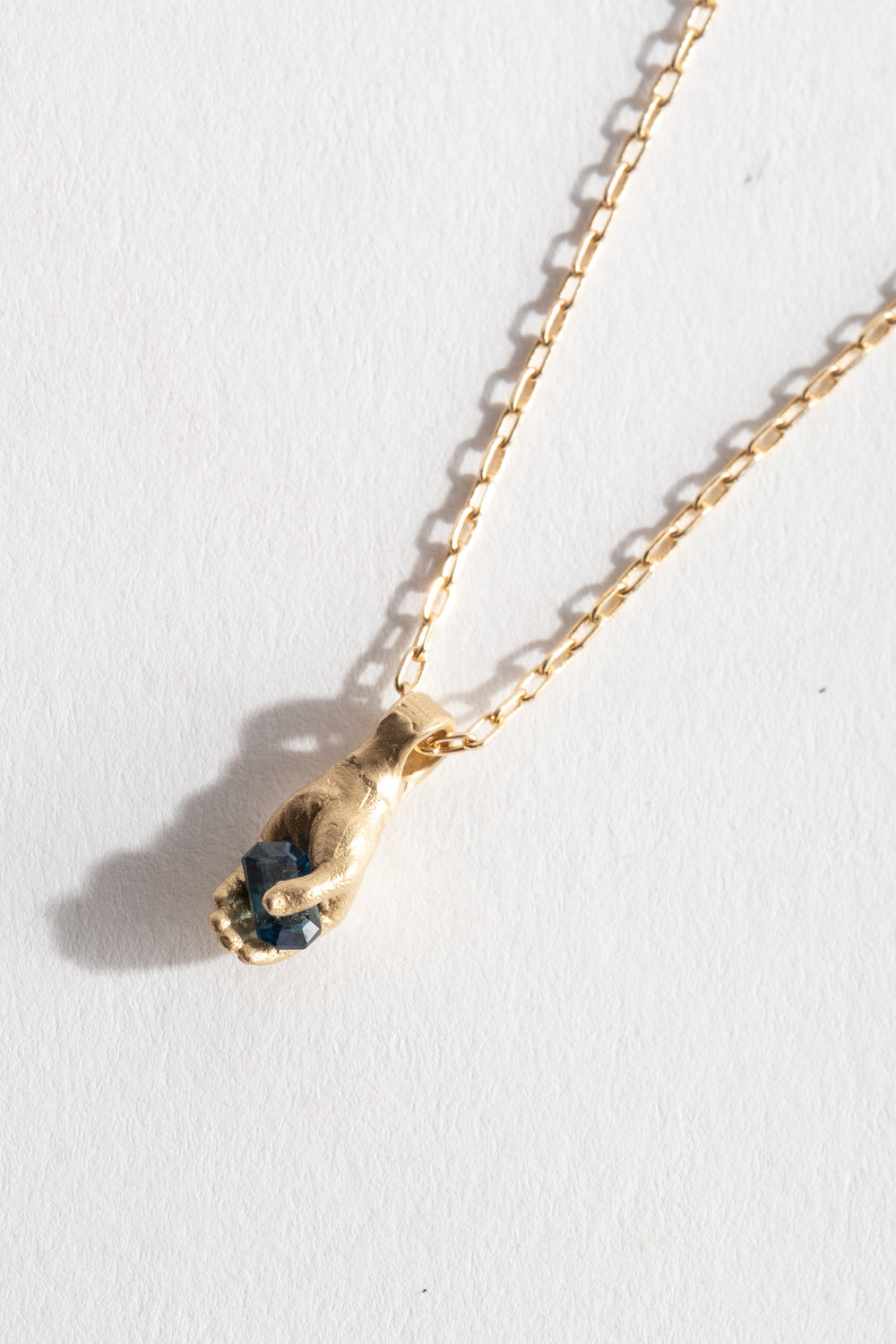 Blue Octagon Hand Pendant