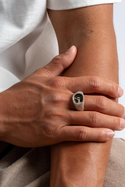 Sterling Thumb's Up Signet Ring