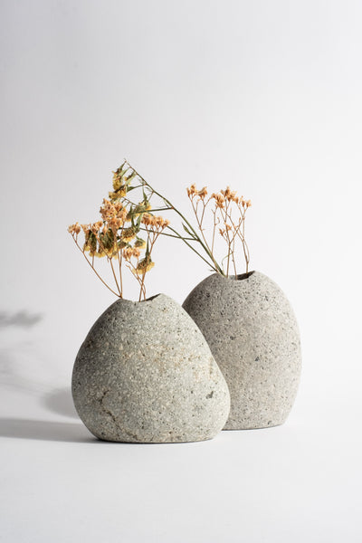 Large Stone Flower Vase