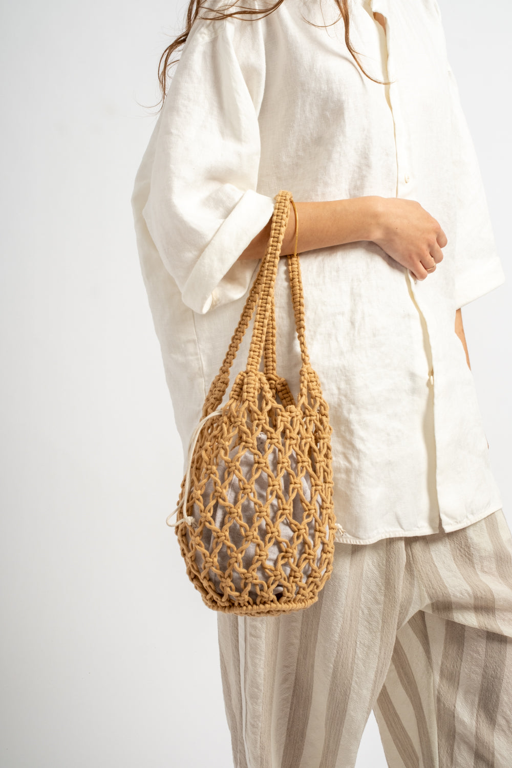 Elodie Fisherman Bag in Toast