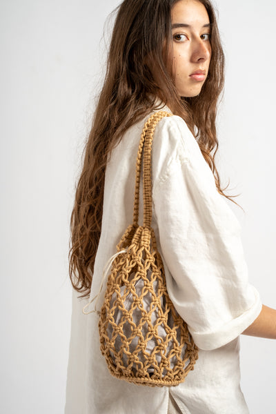 Elodie Fisherman Bag in Toast