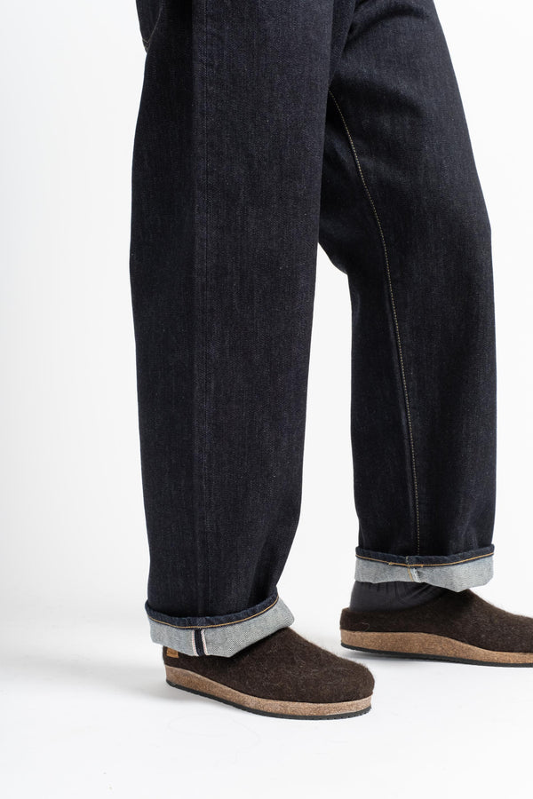 Wide Tapered Denim Pant In One Wash