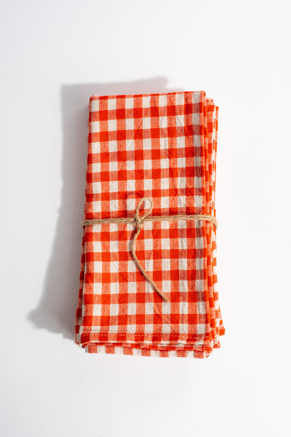 Mini Gingham Napkin Set