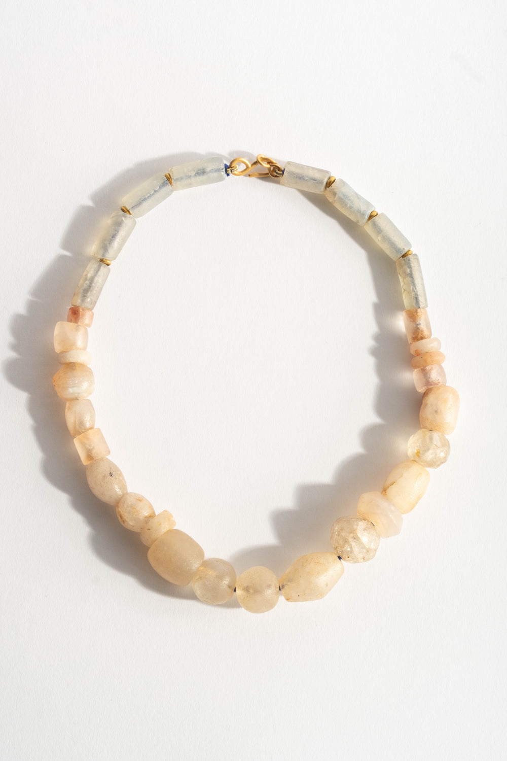 22K + Antique African Crystal Bead Strand