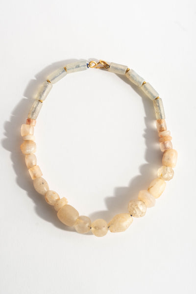 22K + Antique African Crystal Bead Strand